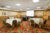 Meeting space with round tables